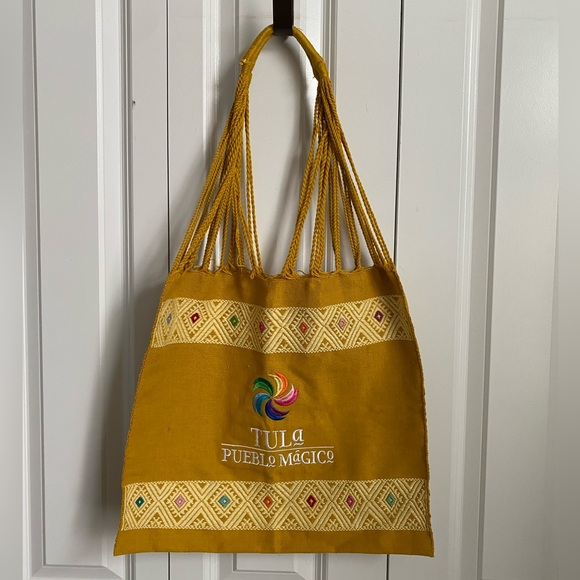 Handbags - Handmade Mexican Tote Bag Woven Organic Cotton